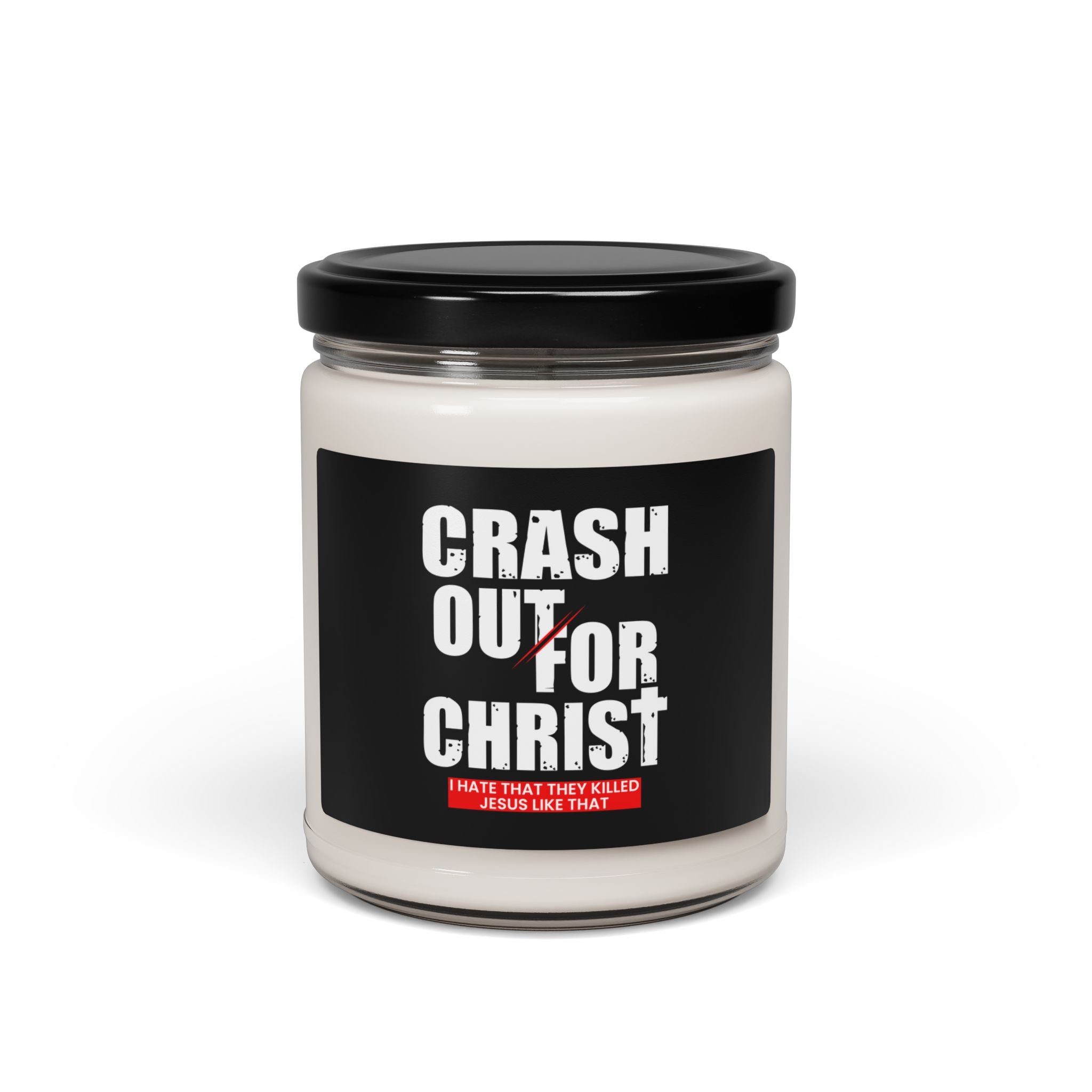 Christian Inspirational Scented Soy Candle | Crash Out for Christ | Unique Gift for Faith Lovers, Home Decor, Spiritual Retreat, Relaxation