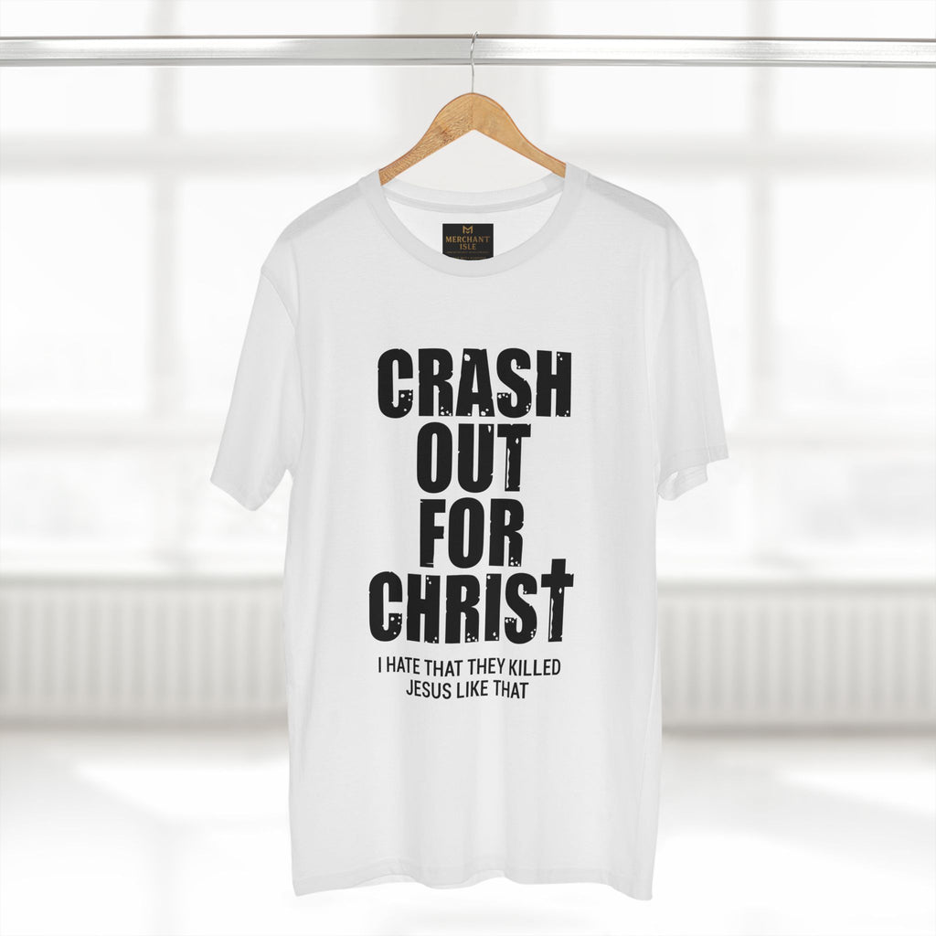Crash Out for Christ Tee, Christian T-Shirt, Faith Apparel, Religious Gift, Casual Wear, Inspirational Shirts