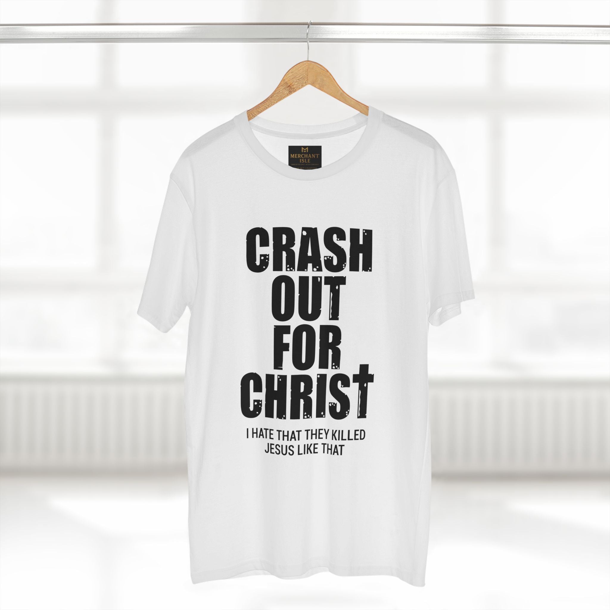Crash Out for Christ Tee, Christian T-Shirt, Faith Apparel, Religious Gift, Casual Wear, Inspirational Shirts
