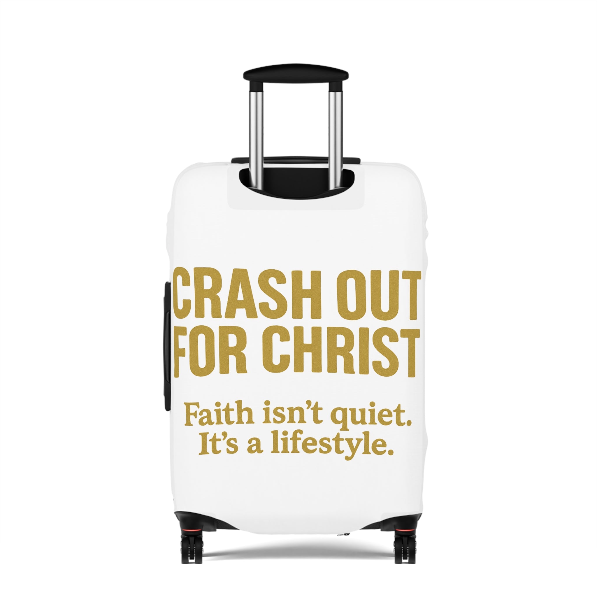 Inspirational Luggage Cover - "Crash Out for Christ"