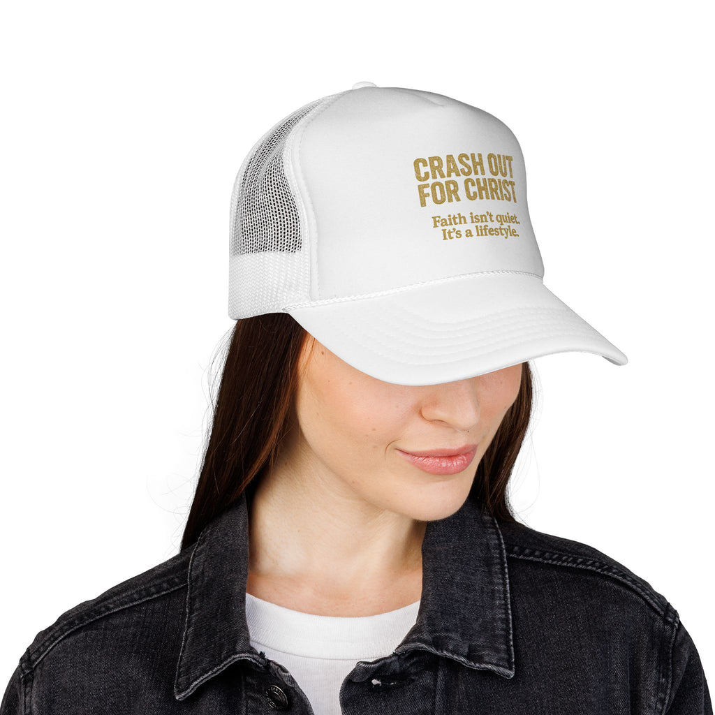 Faith-Inspired Trucker Cap - 'Crash Out for Christ'