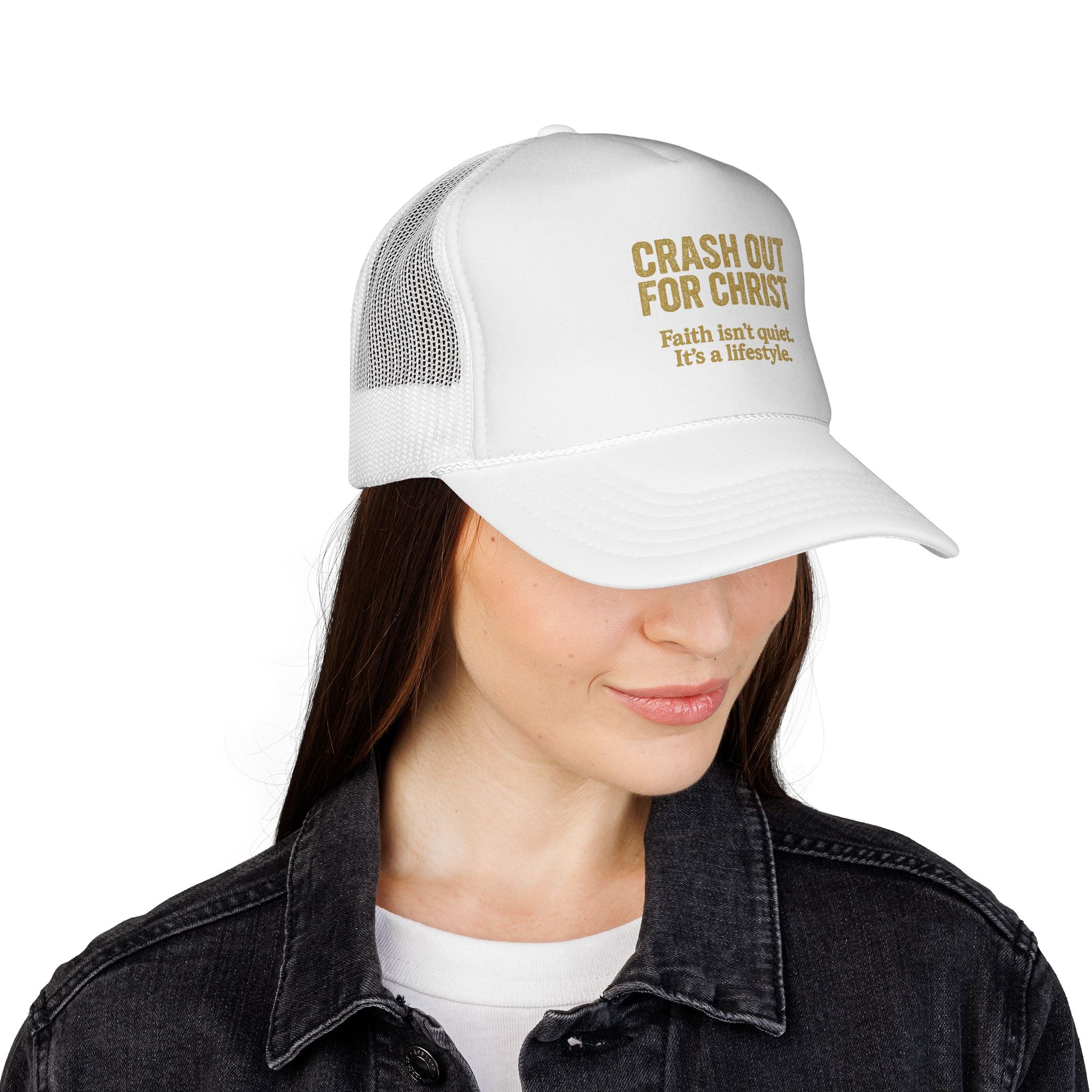 Faith-Inspired Trucker Cap - 'Crash Out for Christ'