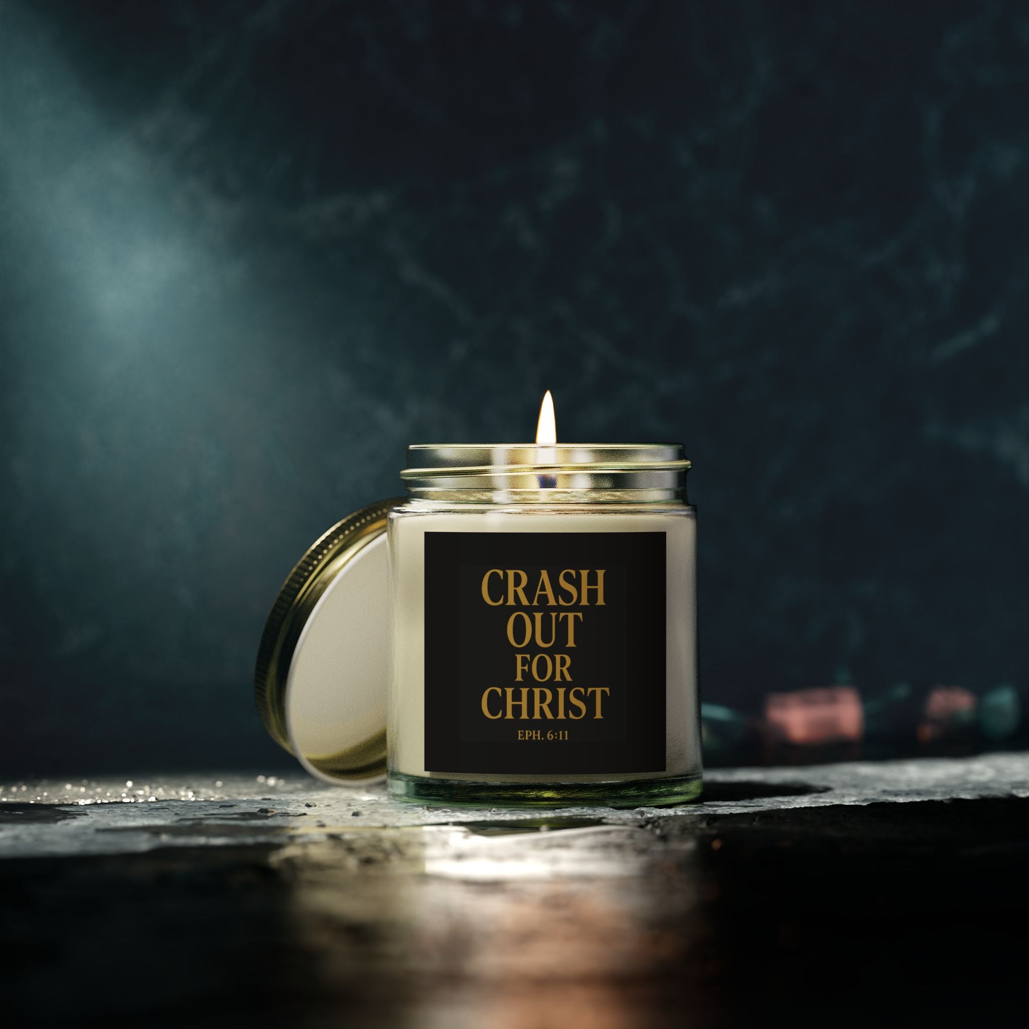 Coconut Apricot Scented Candle - 'Crash Out for Christ'