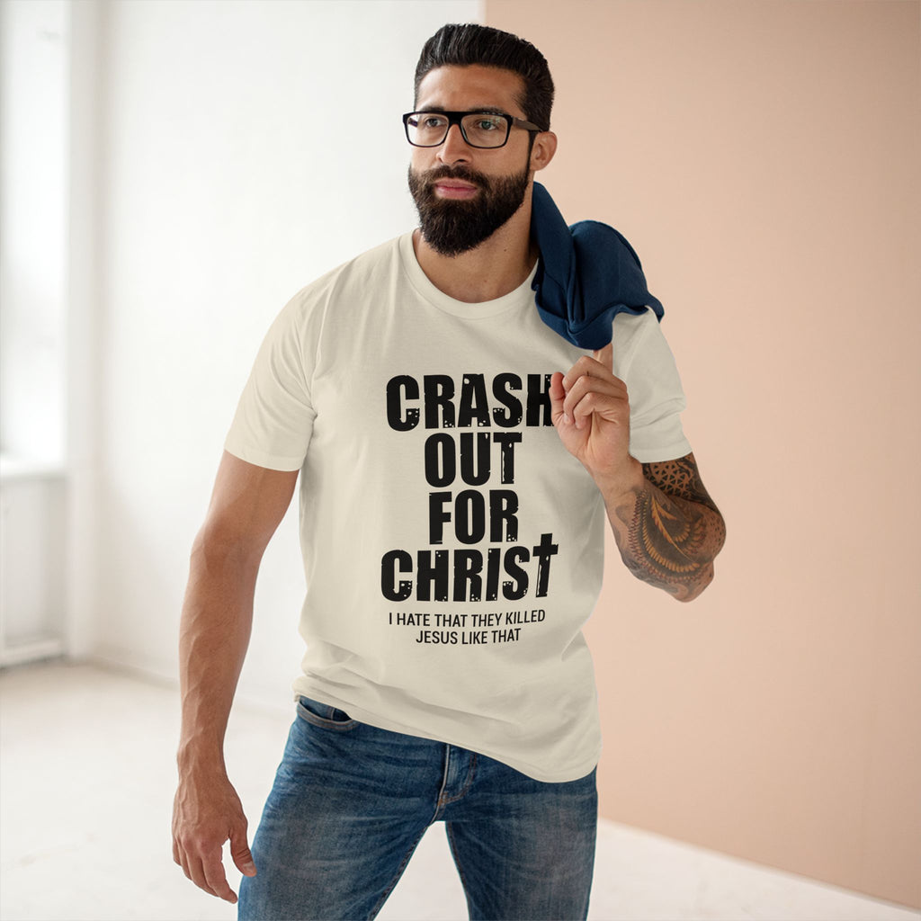 Crash Out for Christ Tee, Christian T-Shirt, Faith Apparel, Religious Gift, Casual Wear, Inspirational Shirts