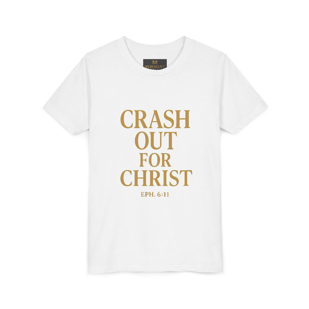 Faith-Inspired Youth Short Sleeve Tee - "Crash Out for Christ"