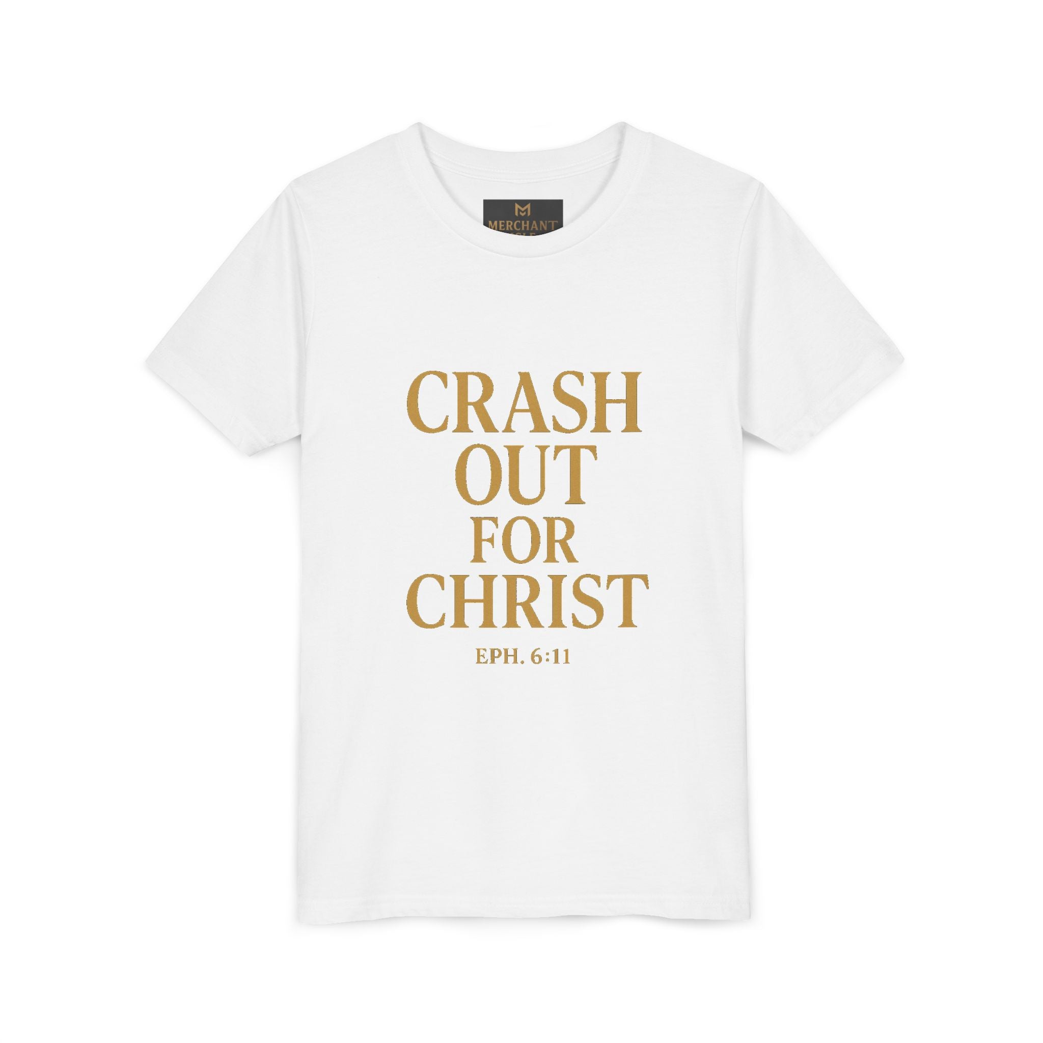 Faith-Inspired Youth Short Sleeve Tee - "Crash Out for Christ"
