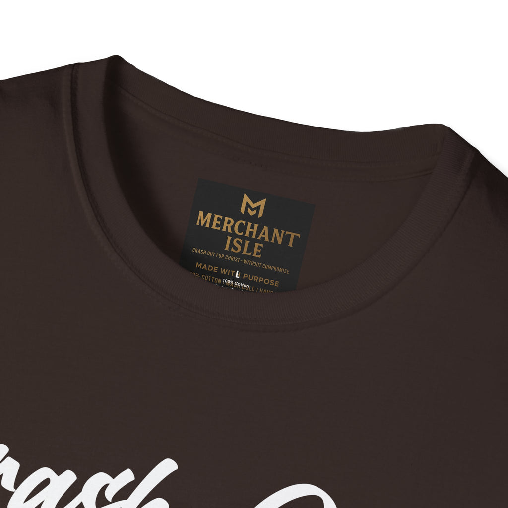 Crash Out for Christ Unisex Softstyle T-Shirt | Faith-Based Apparel, Casual Wear, Christian Gift, Inspirational Tee, Church Clothing