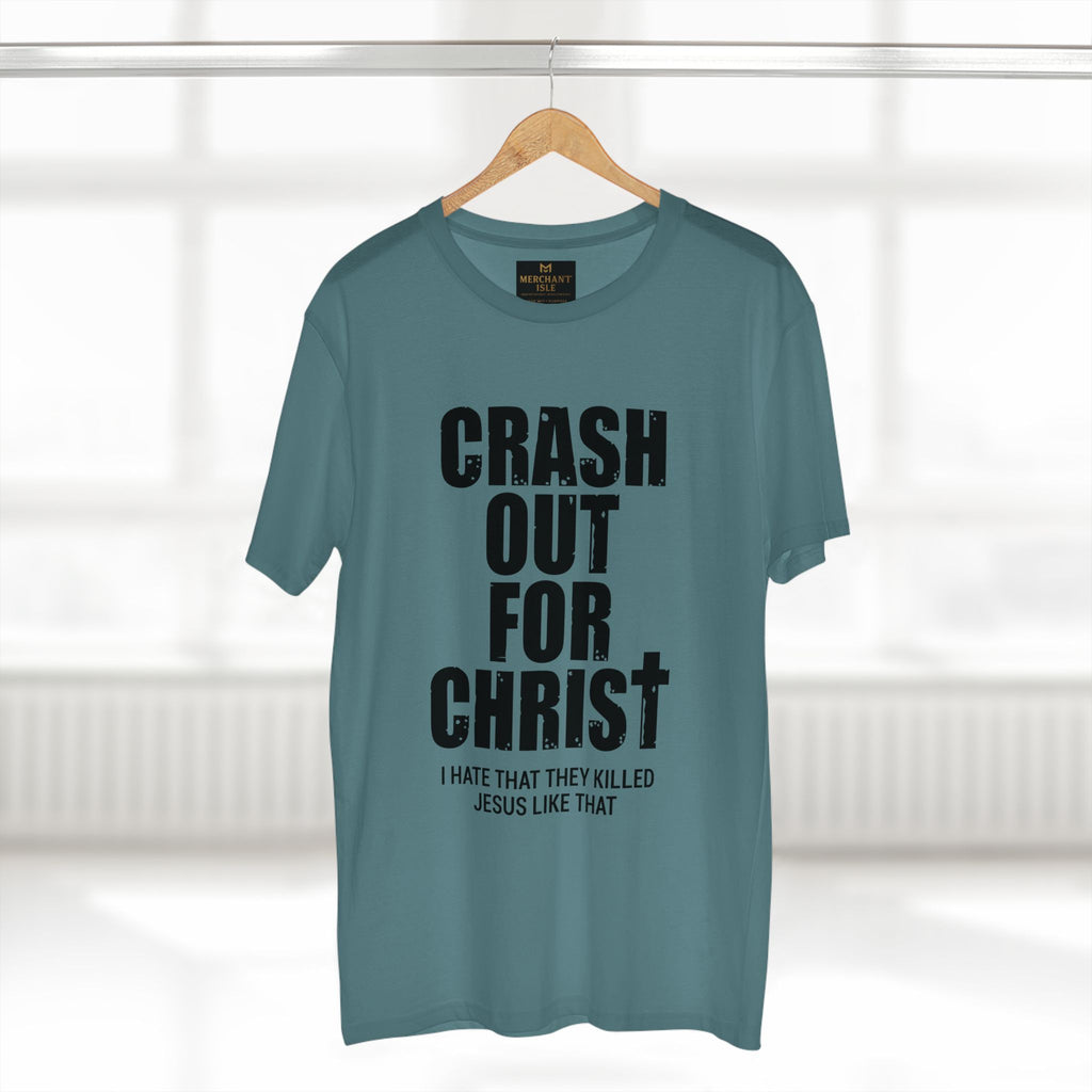 Crash Out for Christ Tee, Christian T-Shirt, Faith Apparel, Religious Gift, Casual Wear, Inspirational Shirts