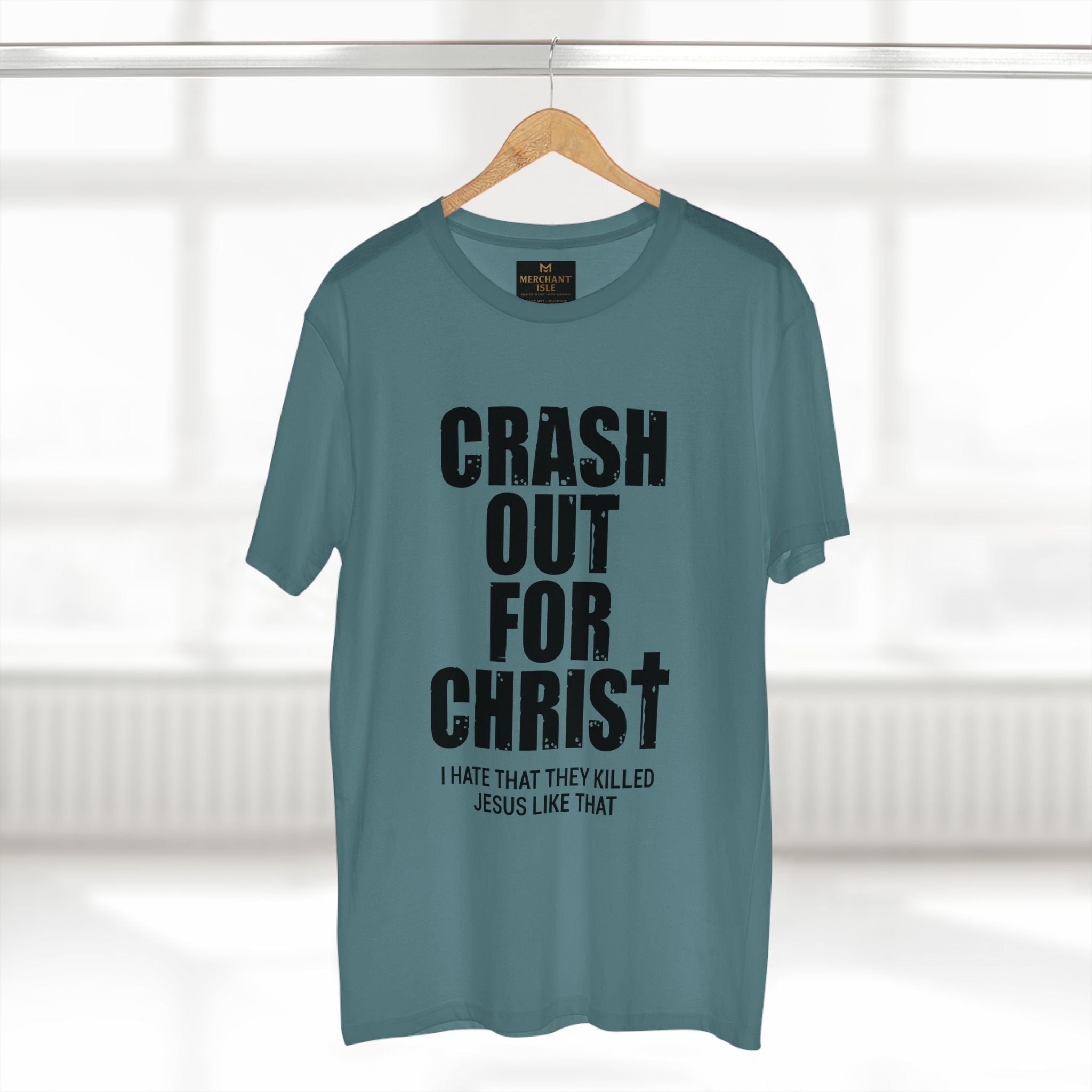 Crash Out for Christ Tee, Christian T-Shirt, Faith Apparel, Religious Gift, Casual Wear, Inspirational Shirts