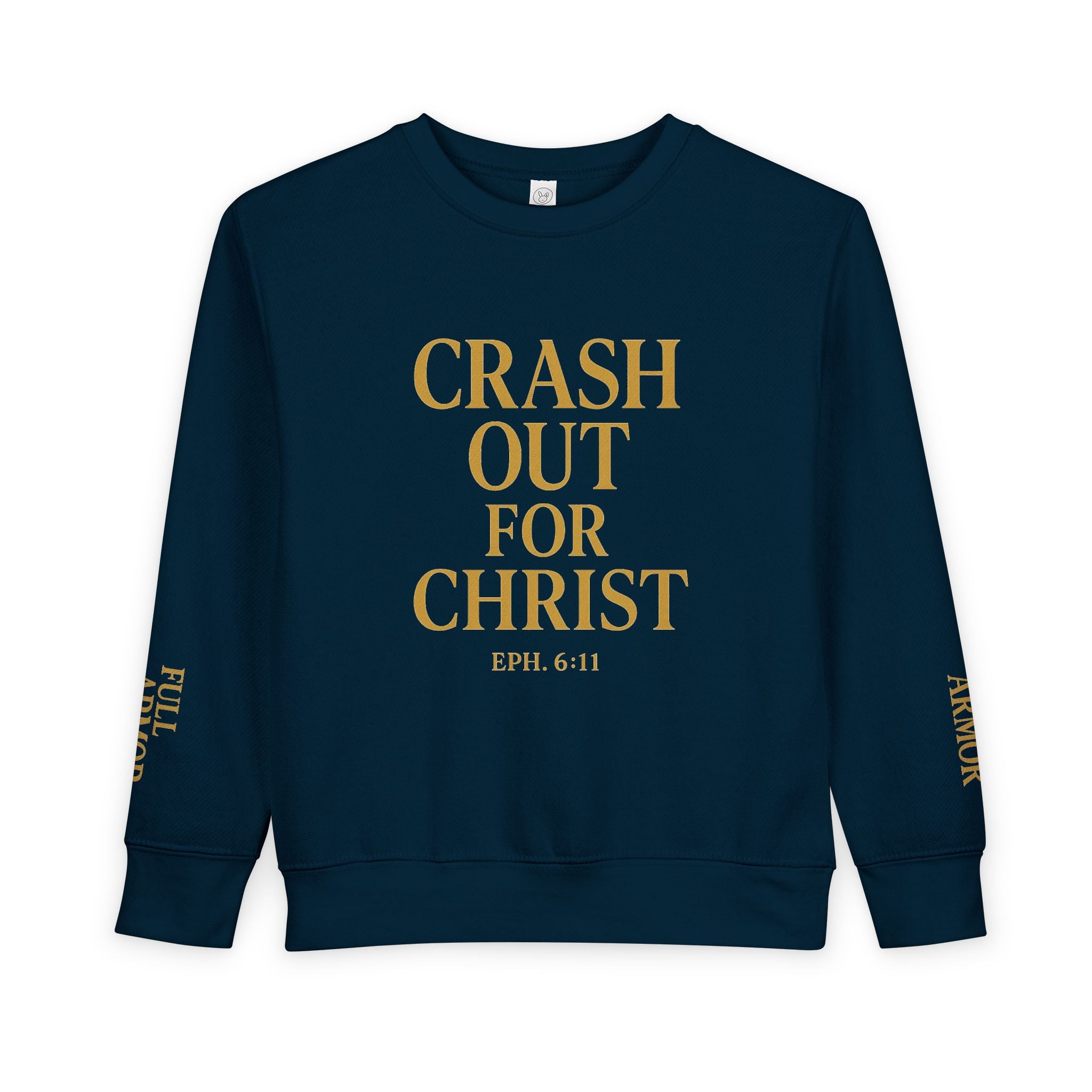 Toddler Sweatshirt: Crash Out for Christ - Cozy Faith-Inspired Pullover