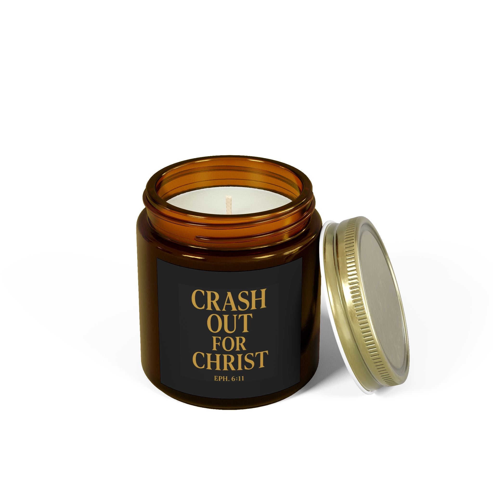 Coconut Apricot Scented Candle - 'Crash Out for Christ'