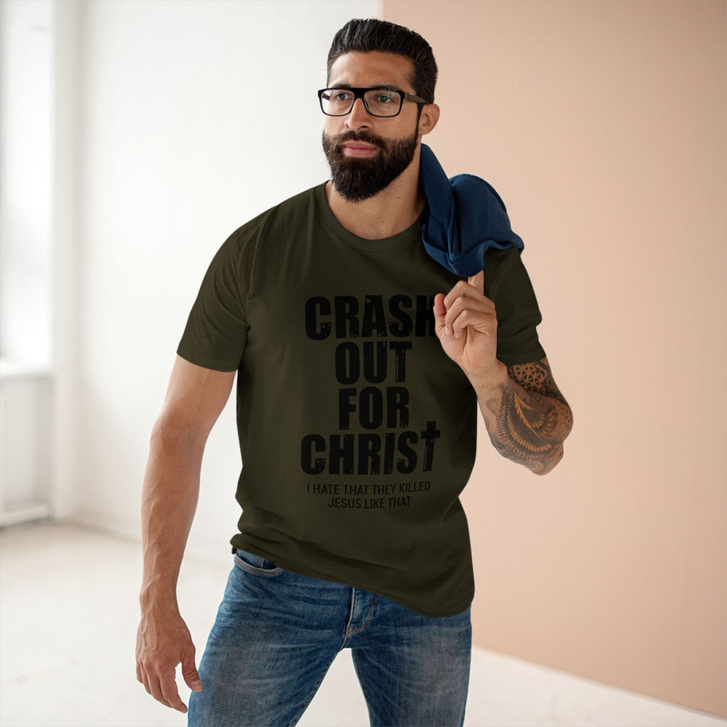 Crash Out for Christ Tee, Christian T-Shirt, Faith Apparel, Religious Gift, Casual Wear, Inspirational Shirts