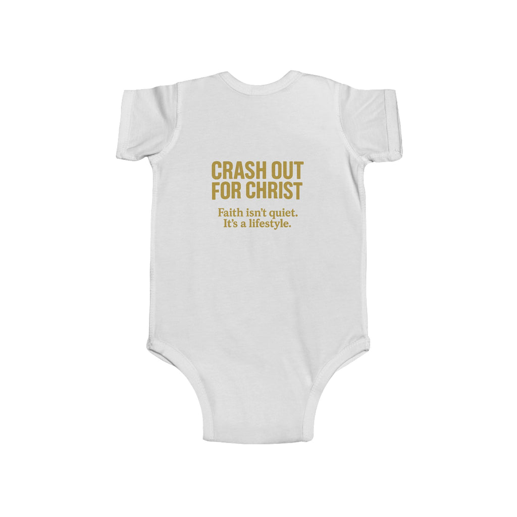 Infant Bodysuit: 'Crash Out for Christ'