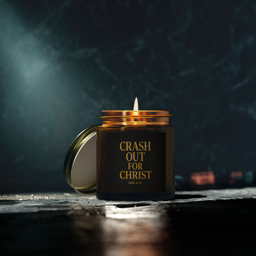 Coconut Apricot Scented Candle - 'Crash Out for Christ'