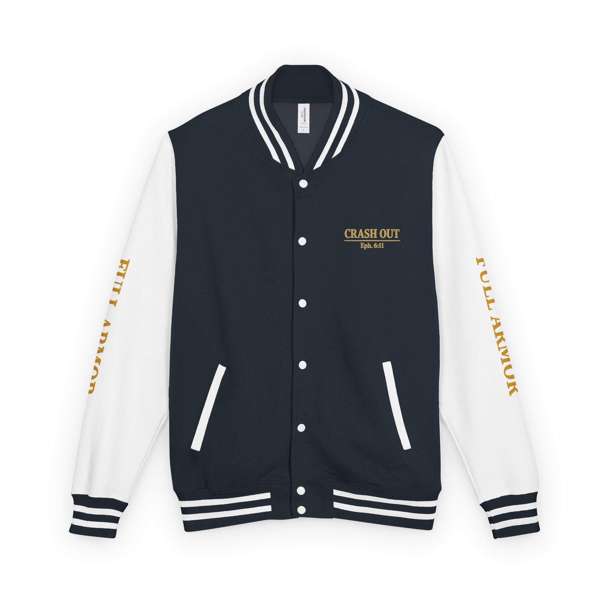 Crash Out for Christ Unisex Heavyweight Letterman Jacket