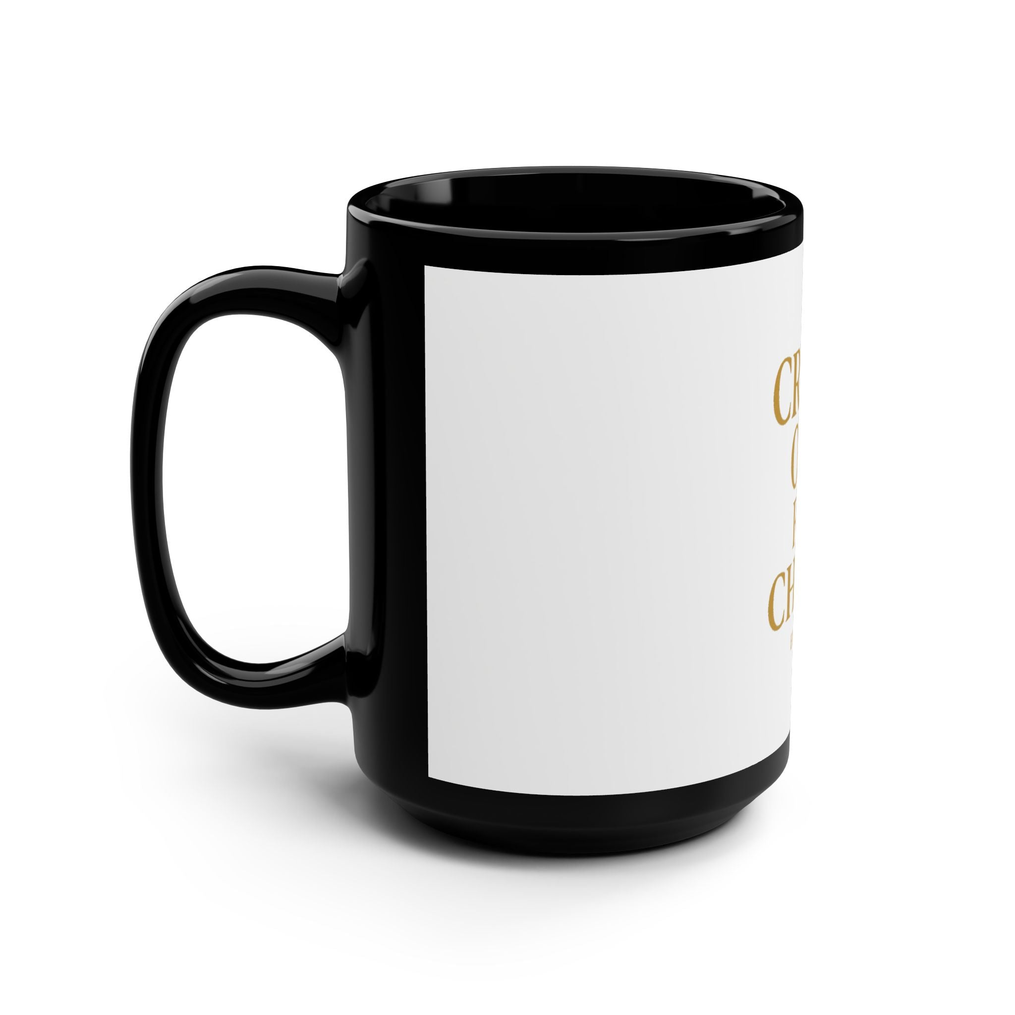 Inspirational Black Mug - Crash Out for Christ, 15oz Coffee Cup