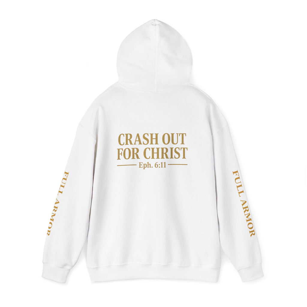 Inspirational Hooded Sweatshirt - Crash Out for Christ, Faith Apparel, Unisex Christian Gift, Cozy Hoodie for Worship, Church Events