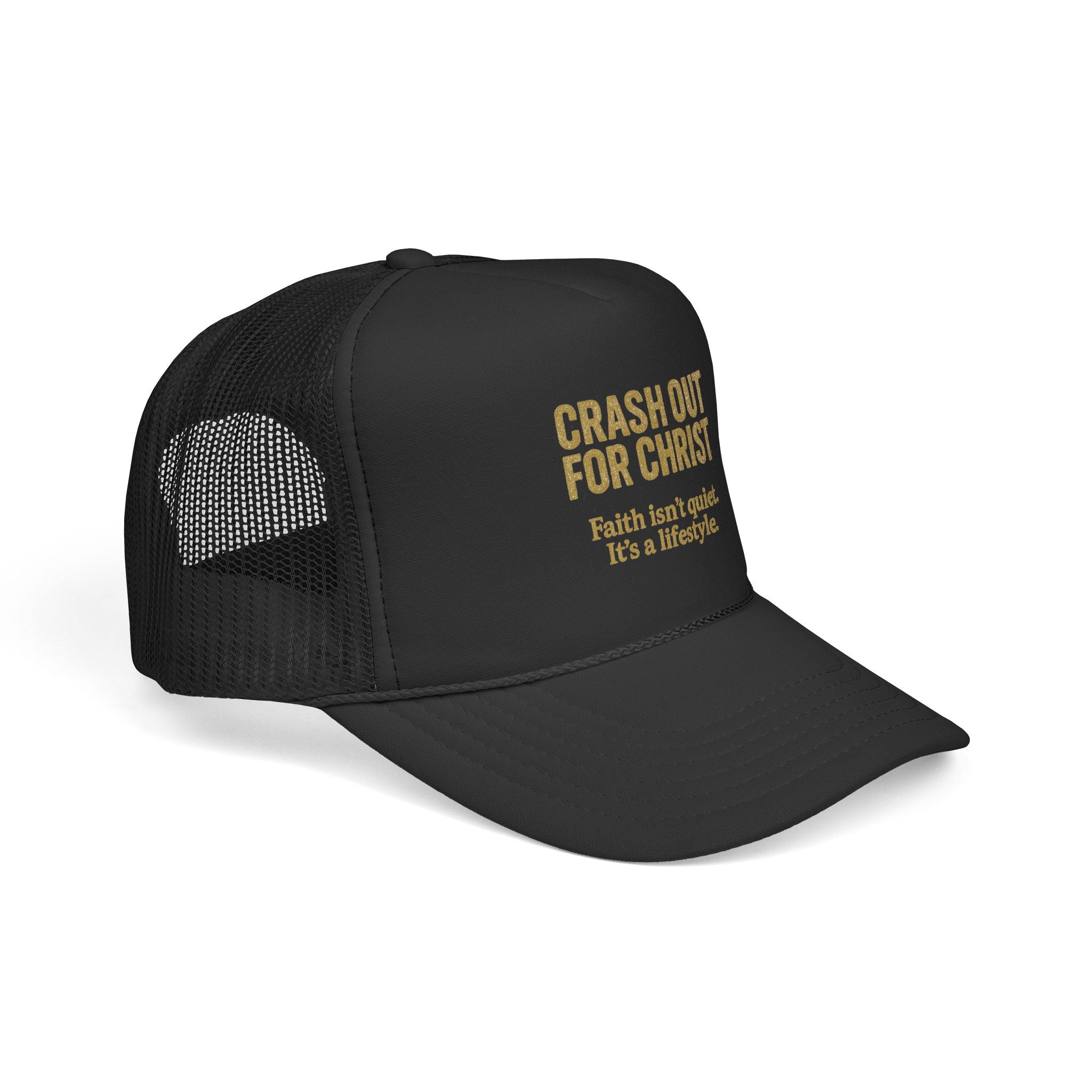Faith-Inspired Trucker Cap - 'Crash Out for Christ'