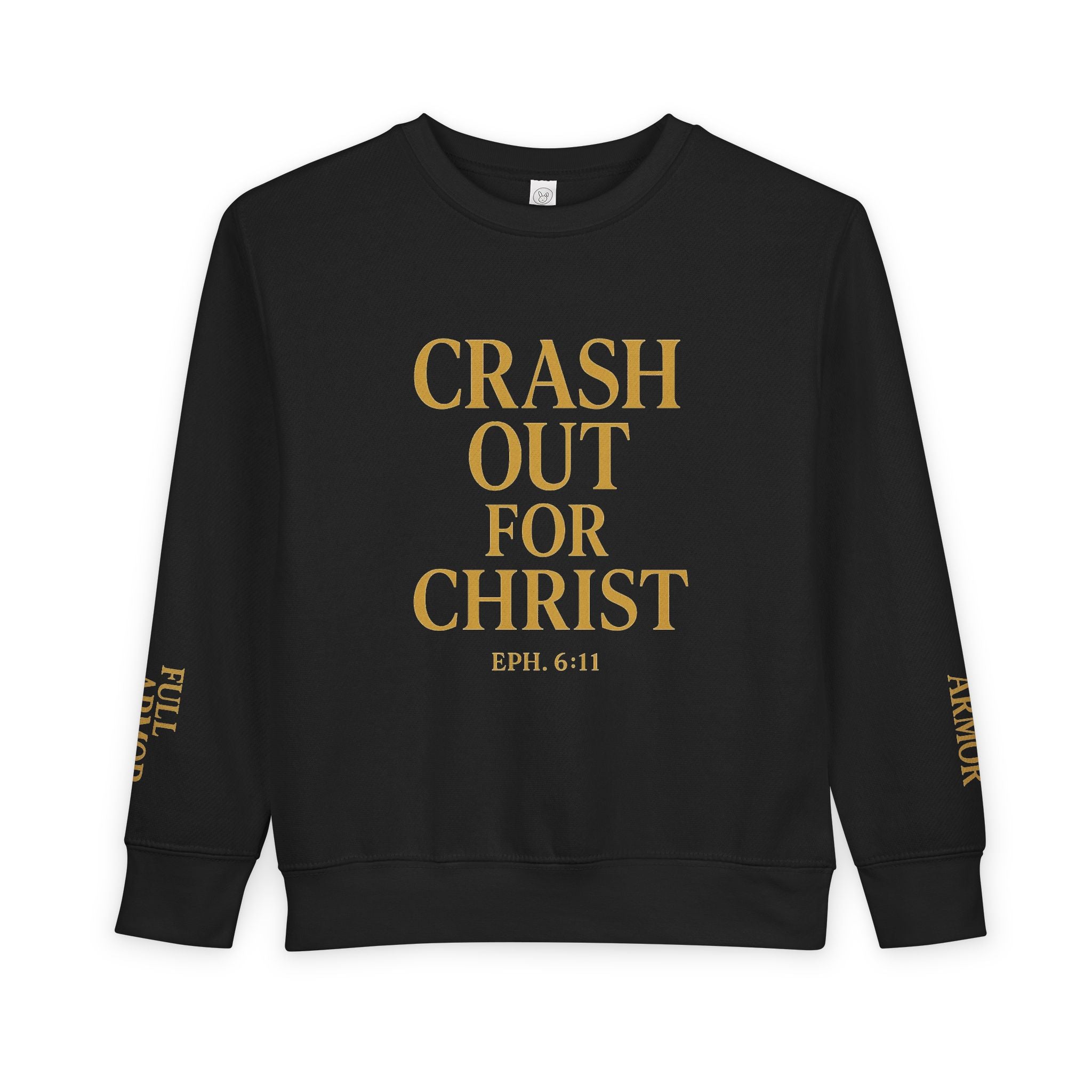 Toddler Sweatshirt: Crash Out for Christ - Cozy Faith-Inspired Pullover