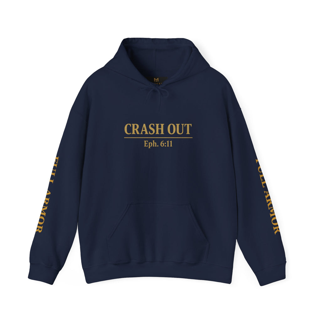Inspirational Hooded Sweatshirt - Crash Out for Christ, Faith Apparel, Unisex Christian Gift, Cozy Hoodie for Worship, Church Events