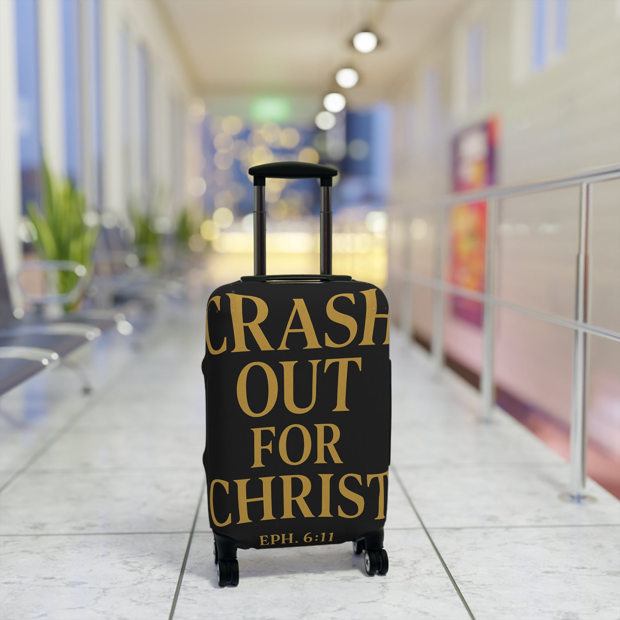 Christian Luggage Cover - Crash Out for Christ & Full Armor Design