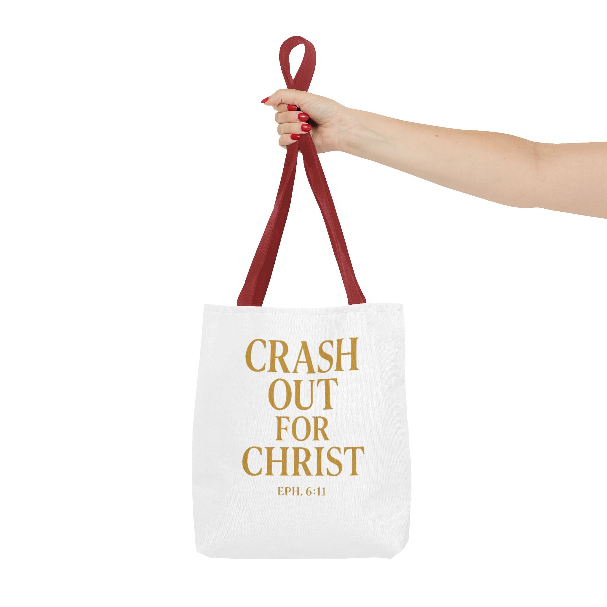 Inspirational Christian Tote Bag - "Crash Out for Christ"