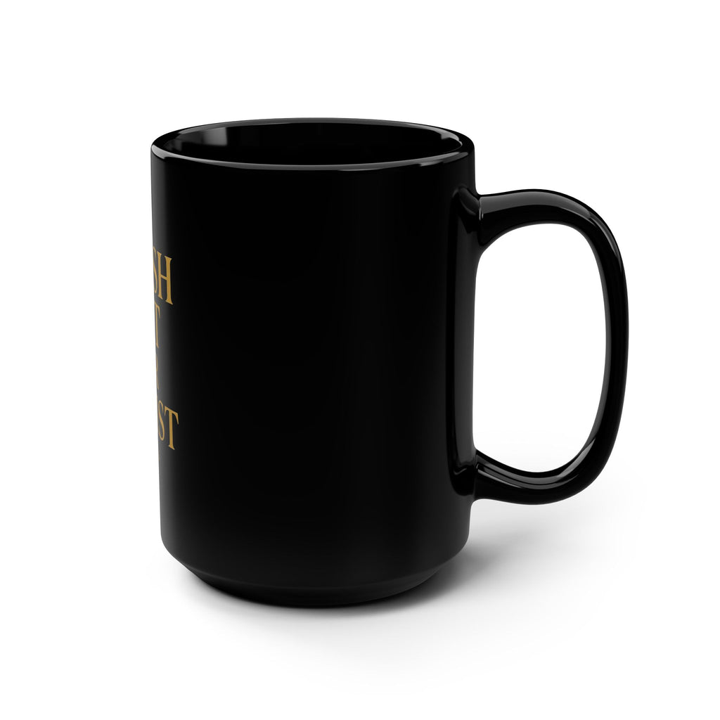 Inspirational Black Mug - Crash Out for Christ, 15oz Coffee Cup