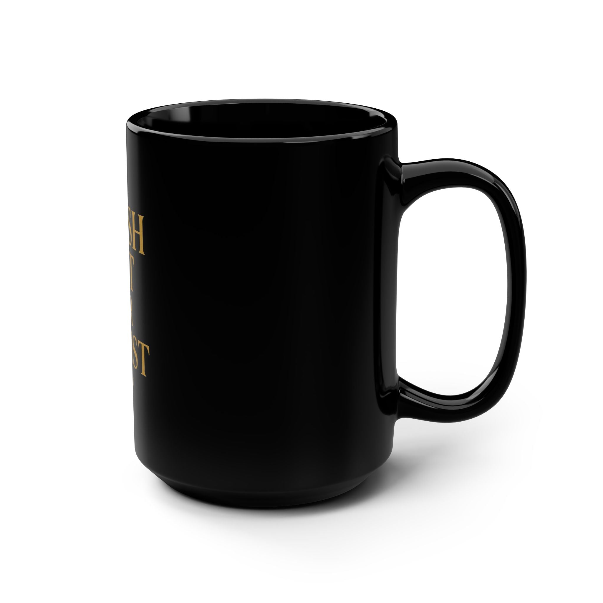 Inspirational Black Mug - Crash Out for Christ, 15oz Coffee Cup