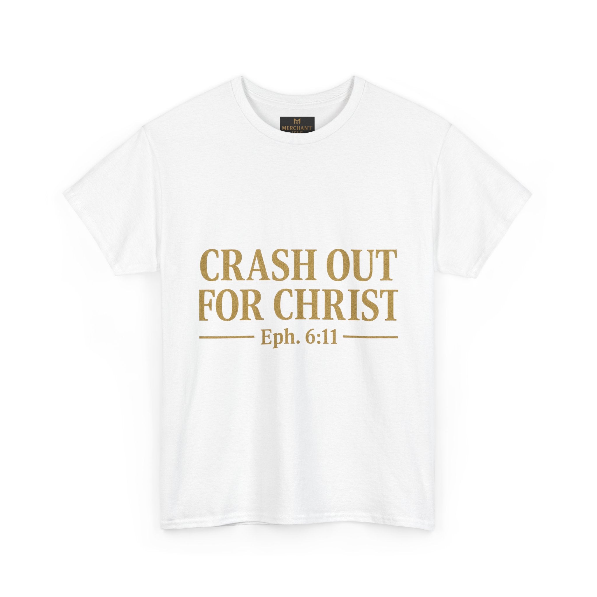 Faith-Inspired Unisex Heavy Cotton Tee - "Crash Out for Christ"