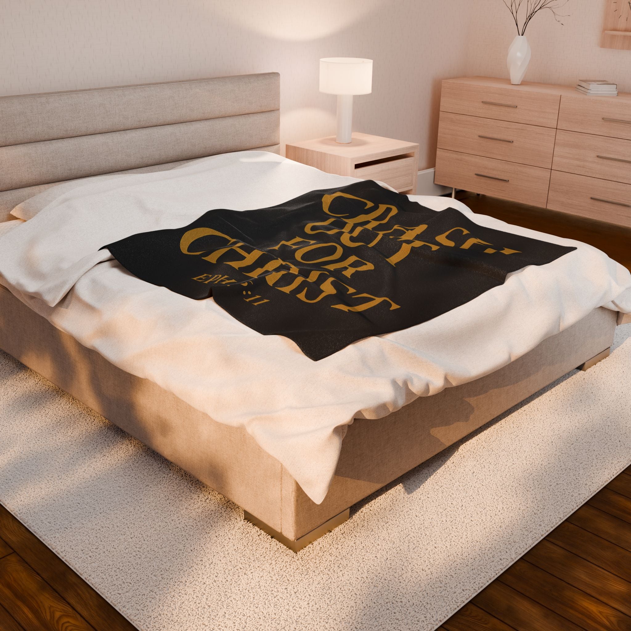 Crash Out for Christ Velveteen Plush Blanket