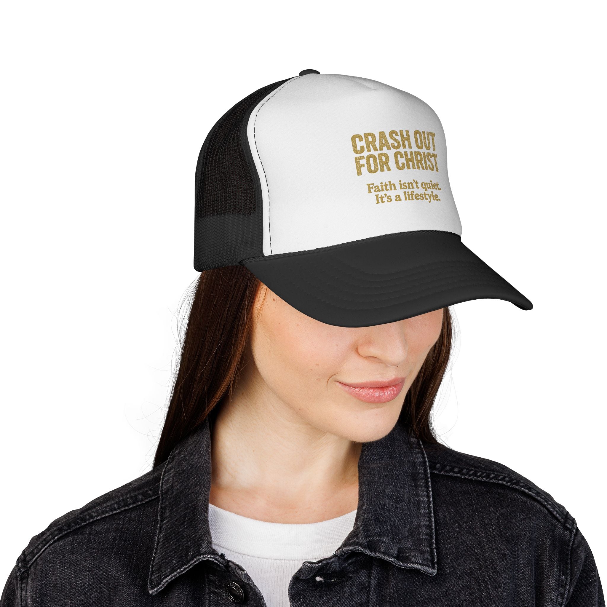 Faith-Inspired Trucker Cap - 'Crash Out for Christ'