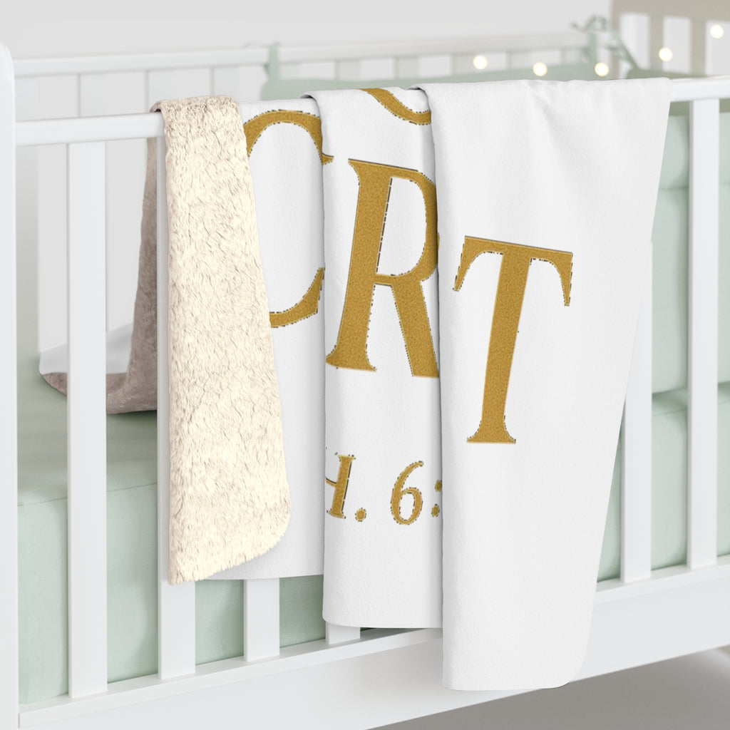 Inspirational Sherpa Fleece Blanket - Crash Out for Christ