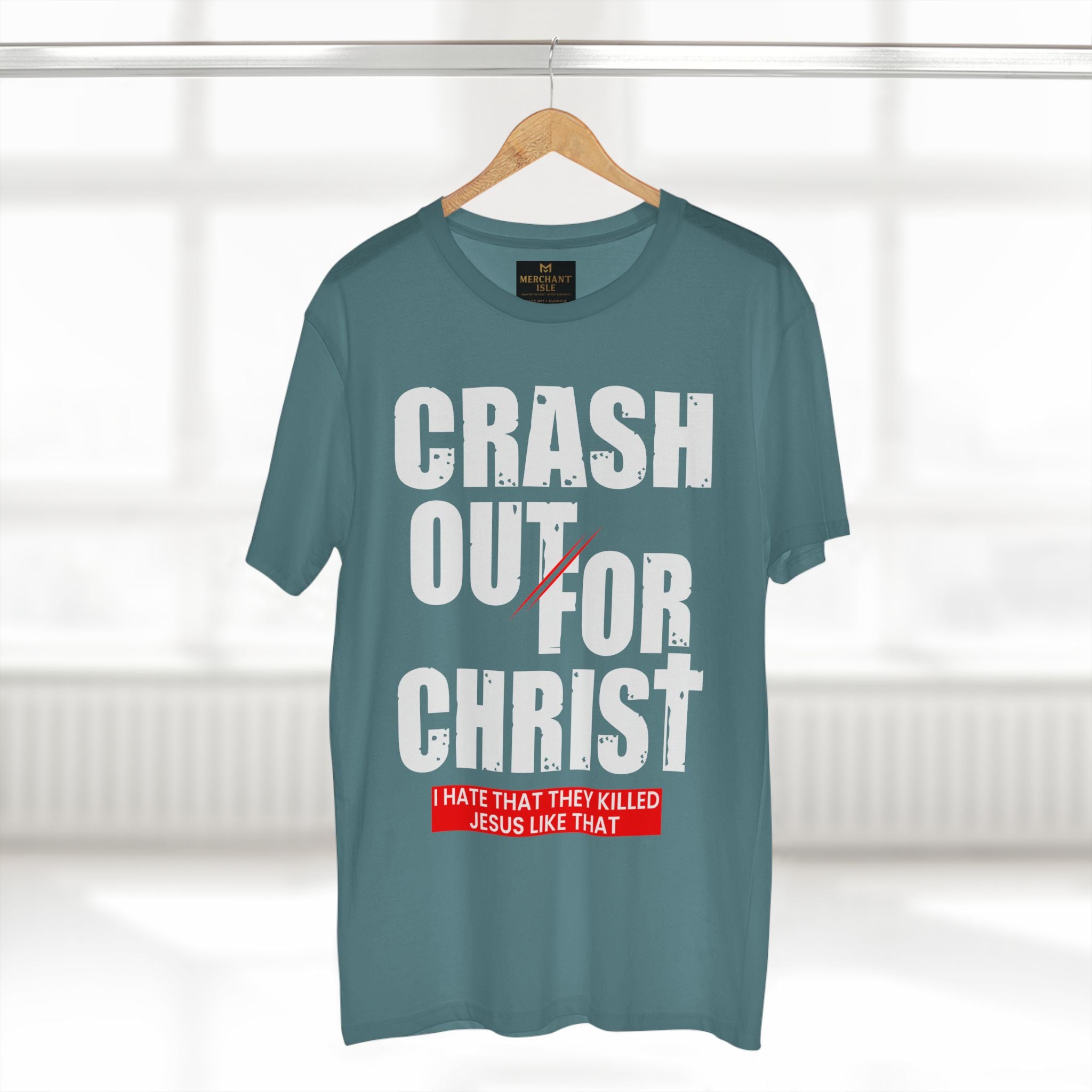 Crash Out for Christ Tee, Faith-Based T-Shirt, Religious Apparel, Inspirational Gift, Christian Tees, Casual Faith Wear