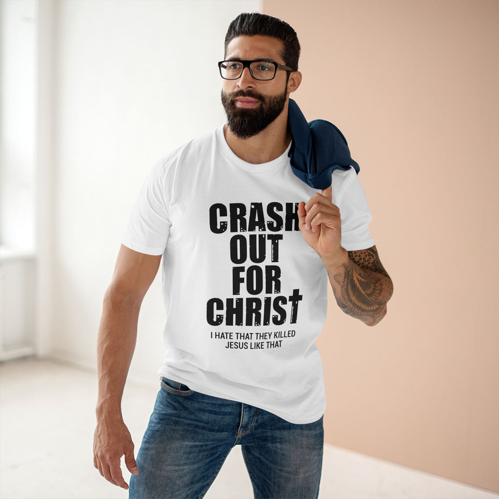 Crash Out for Christ Tee, Christian T-Shirt, Faith Apparel, Religious Gift, Casual Wear, Inspirational Shirts