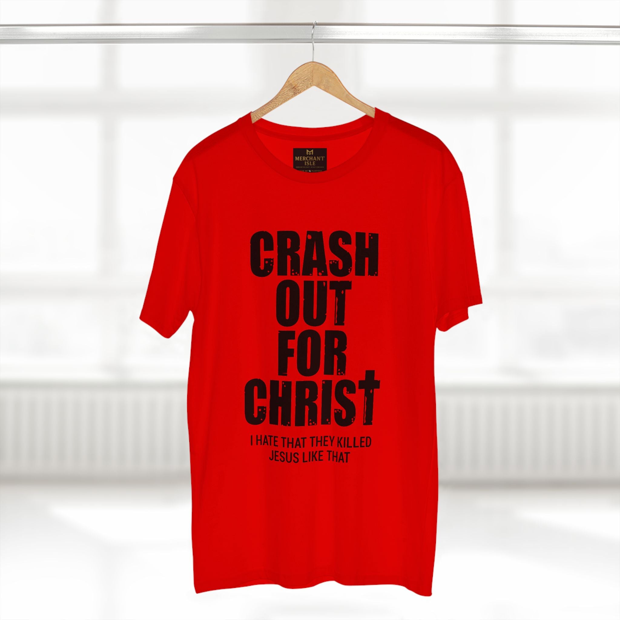 Crash Out for Christ Tee, Christian T-Shirt, Faith Apparel, Religious Gift, Casual Wear, Inspirational Shirts