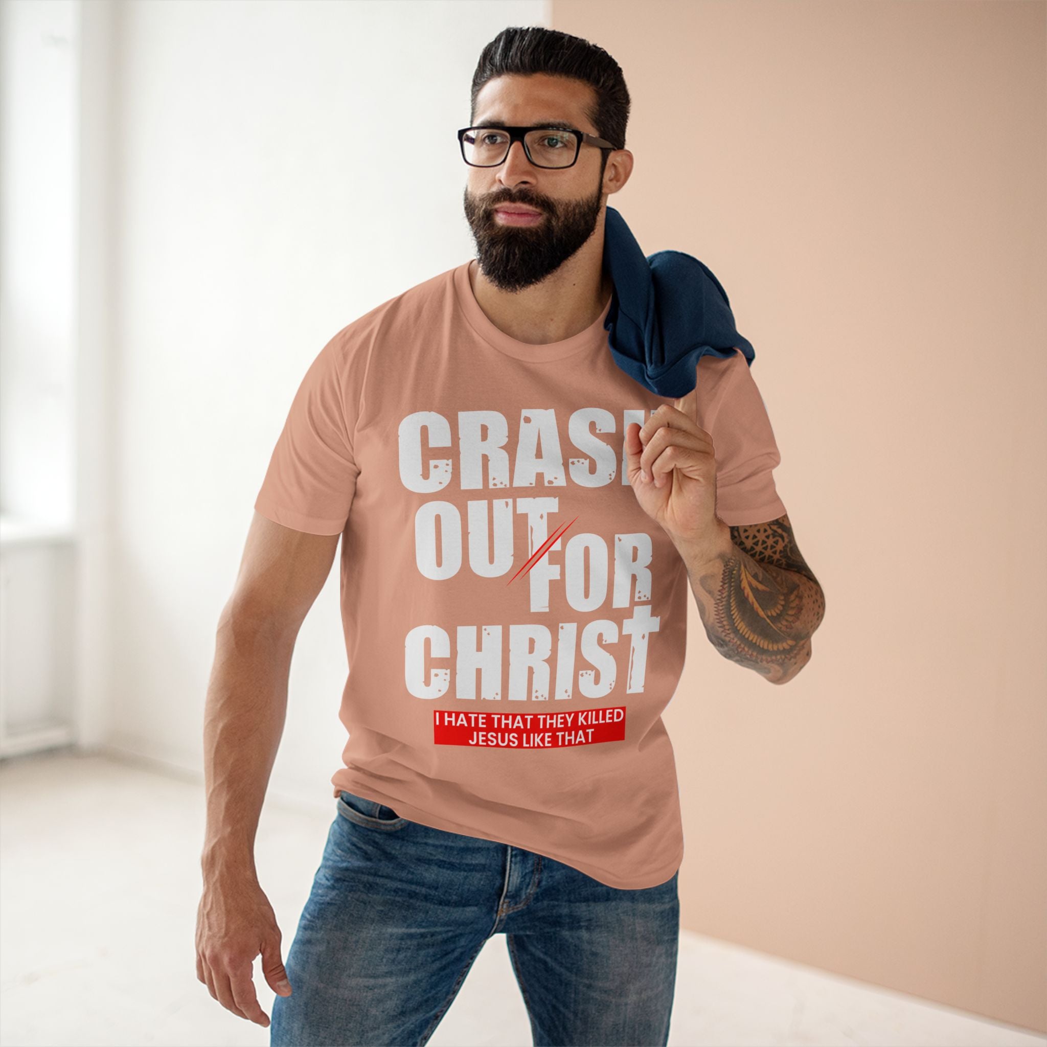 Crash Out for Christ Tee, Faith-Based T-Shirt, Religious Apparel, Inspirational Gift, Christian Tees, Casual Faith Wear