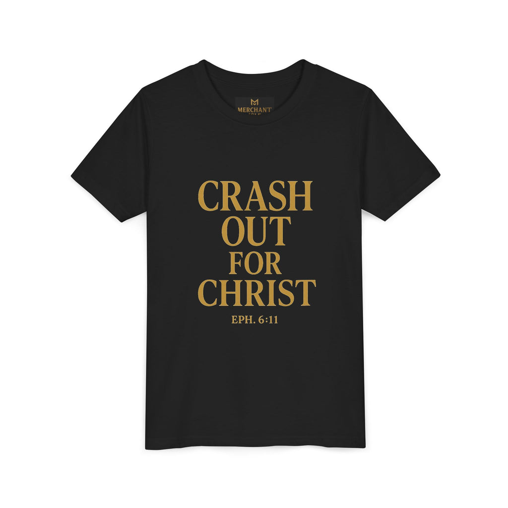 Faith-Inspired Youth Short Sleeve Tee - "Crash Out for Christ"
