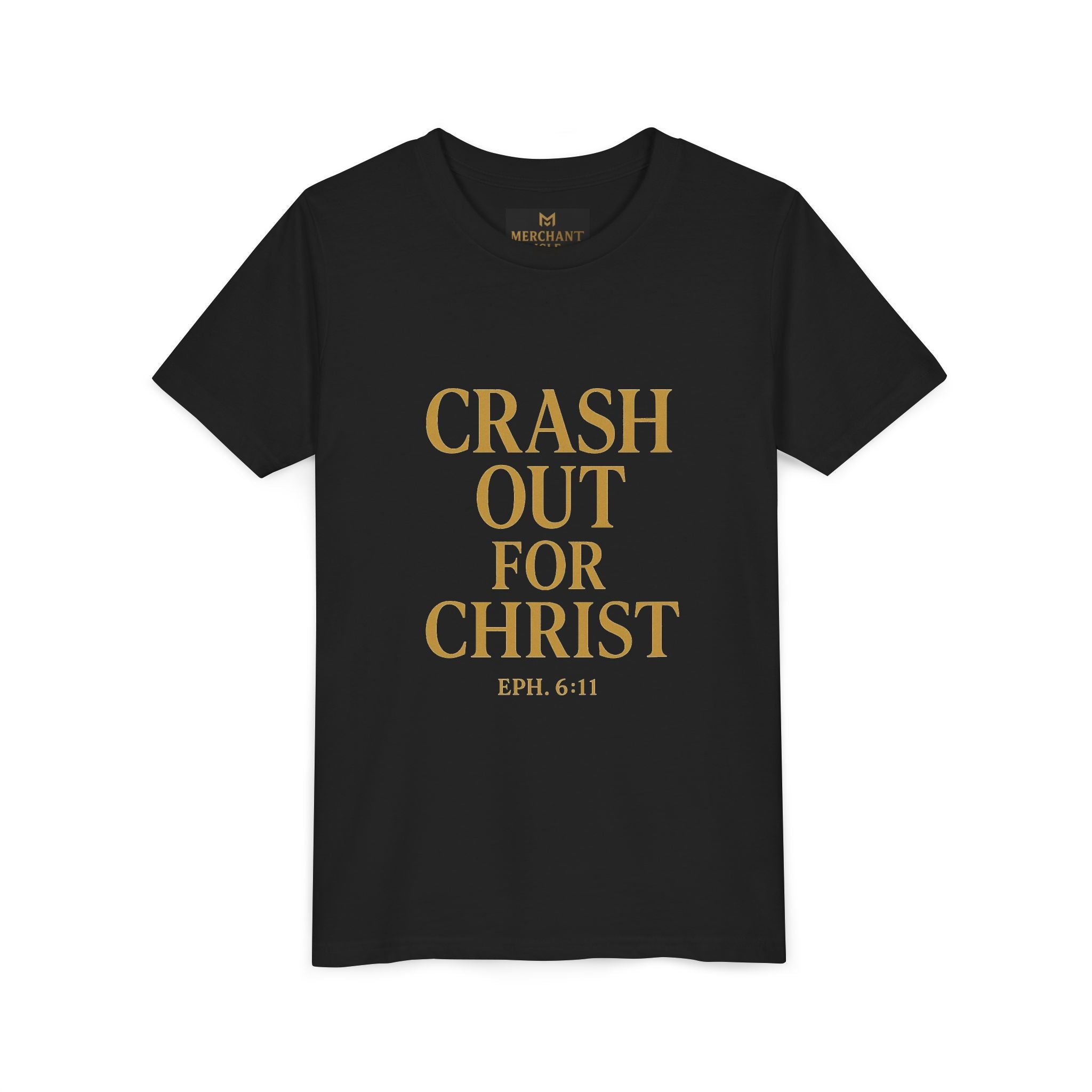 Faith-Inspired Youth Short Sleeve Tee - "Crash Out for Christ"