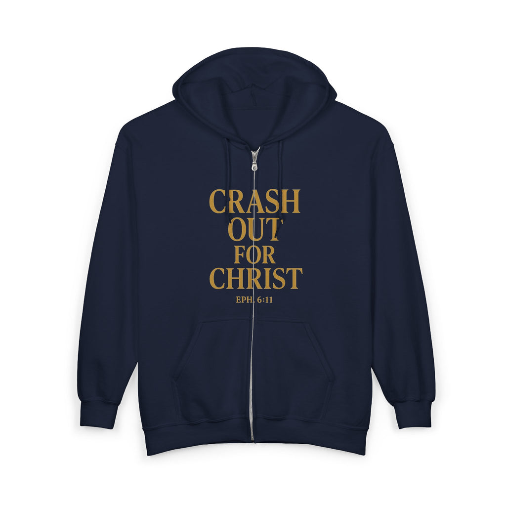 Inspirational Full Zip Hoodie - Crash Out for Christ