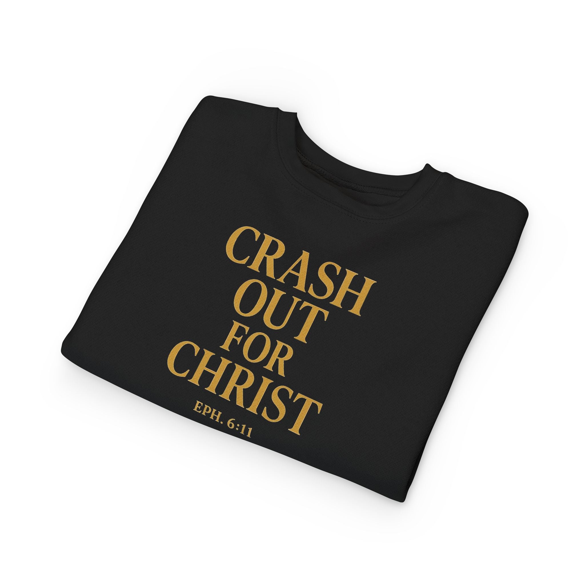 Toddler Sweatshirt: Crash Out for Christ - Cozy Faith-Inspired Pullover