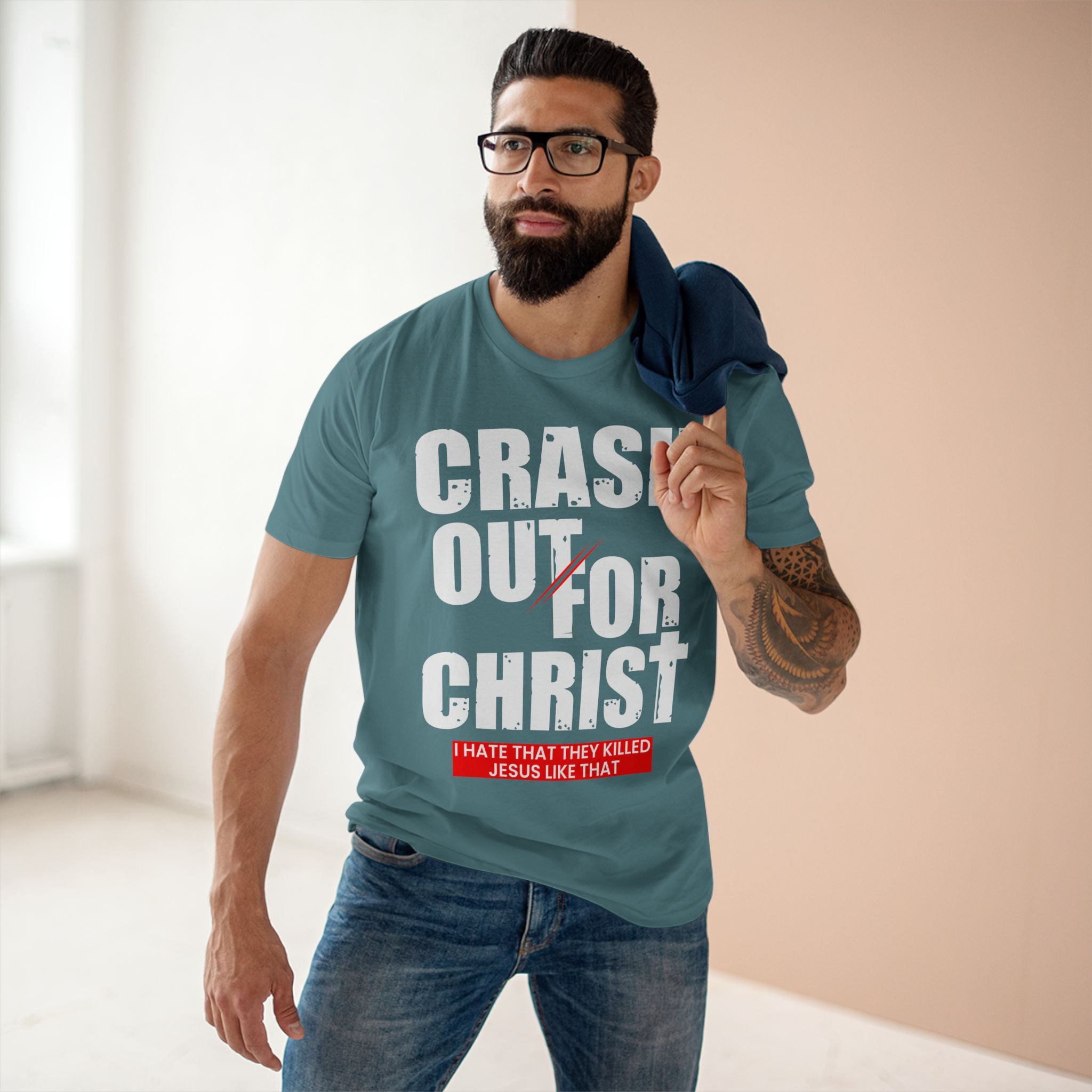 Crash Out for Christ Tee, Faith-Based T-Shirt, Religious Apparel, Inspirational Gift, Christian Tees, Casual Faith Wear