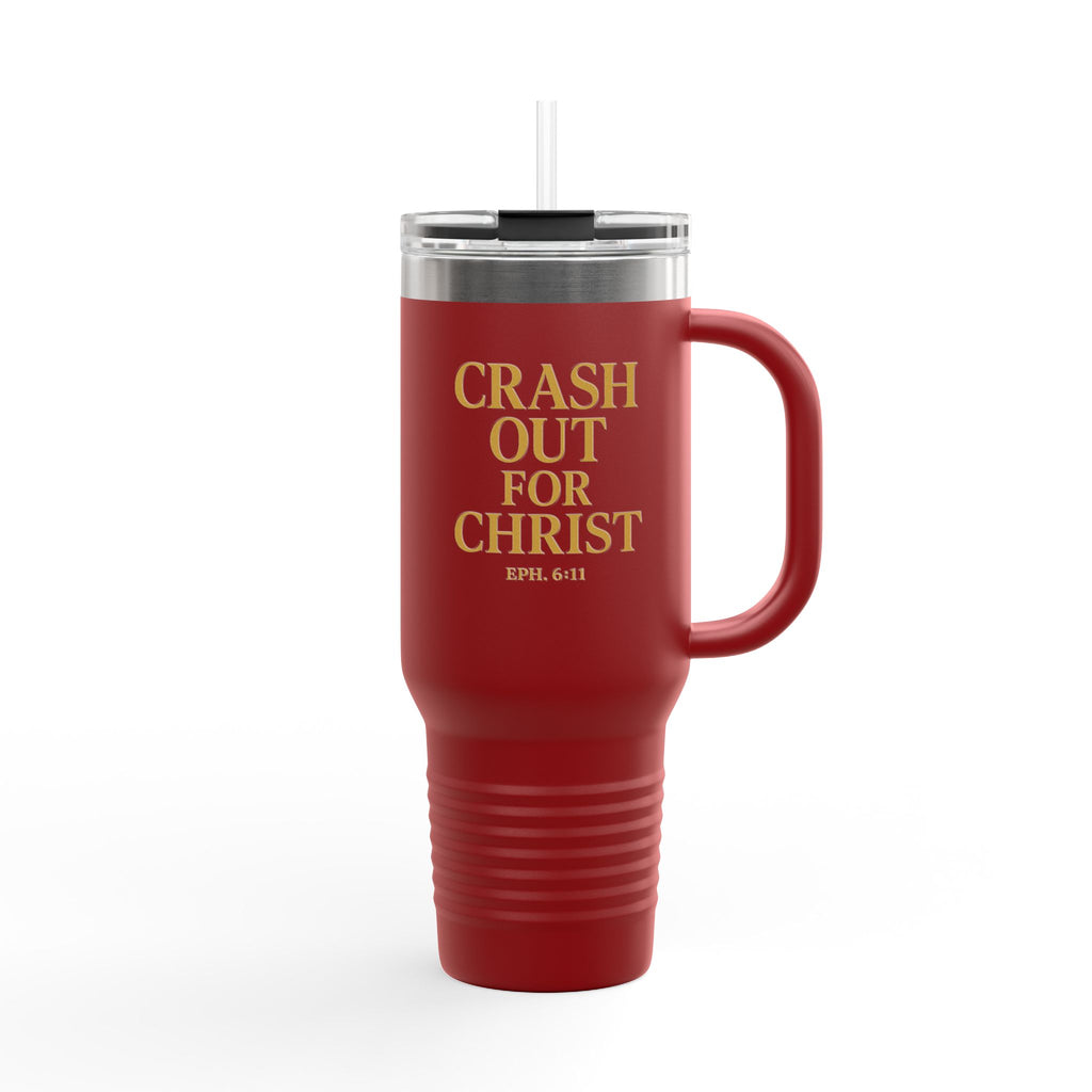 Crash Out for Christ Insulated Travel Mug - 40oz with Straw