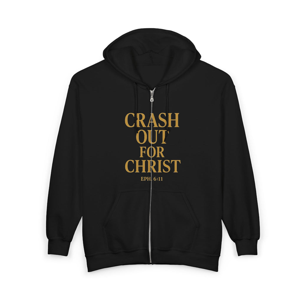 Inspirational Full Zip Hoodie - Crash Out for Christ