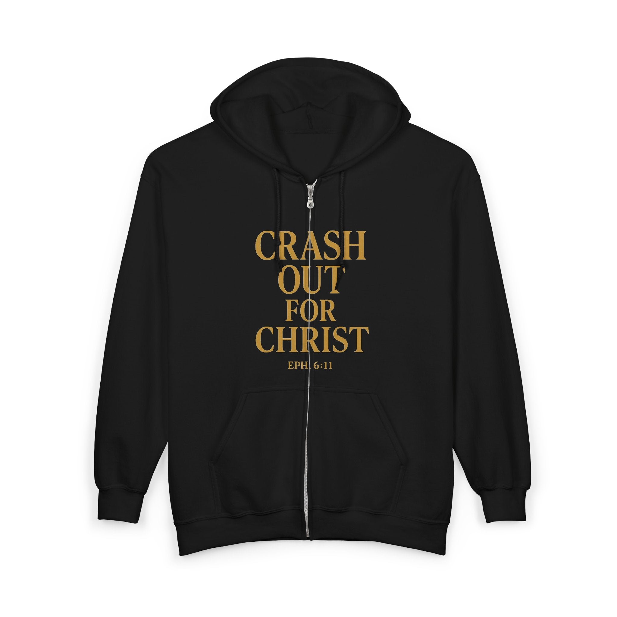 Inspirational Full Zip Hoodie - Crash Out for Christ