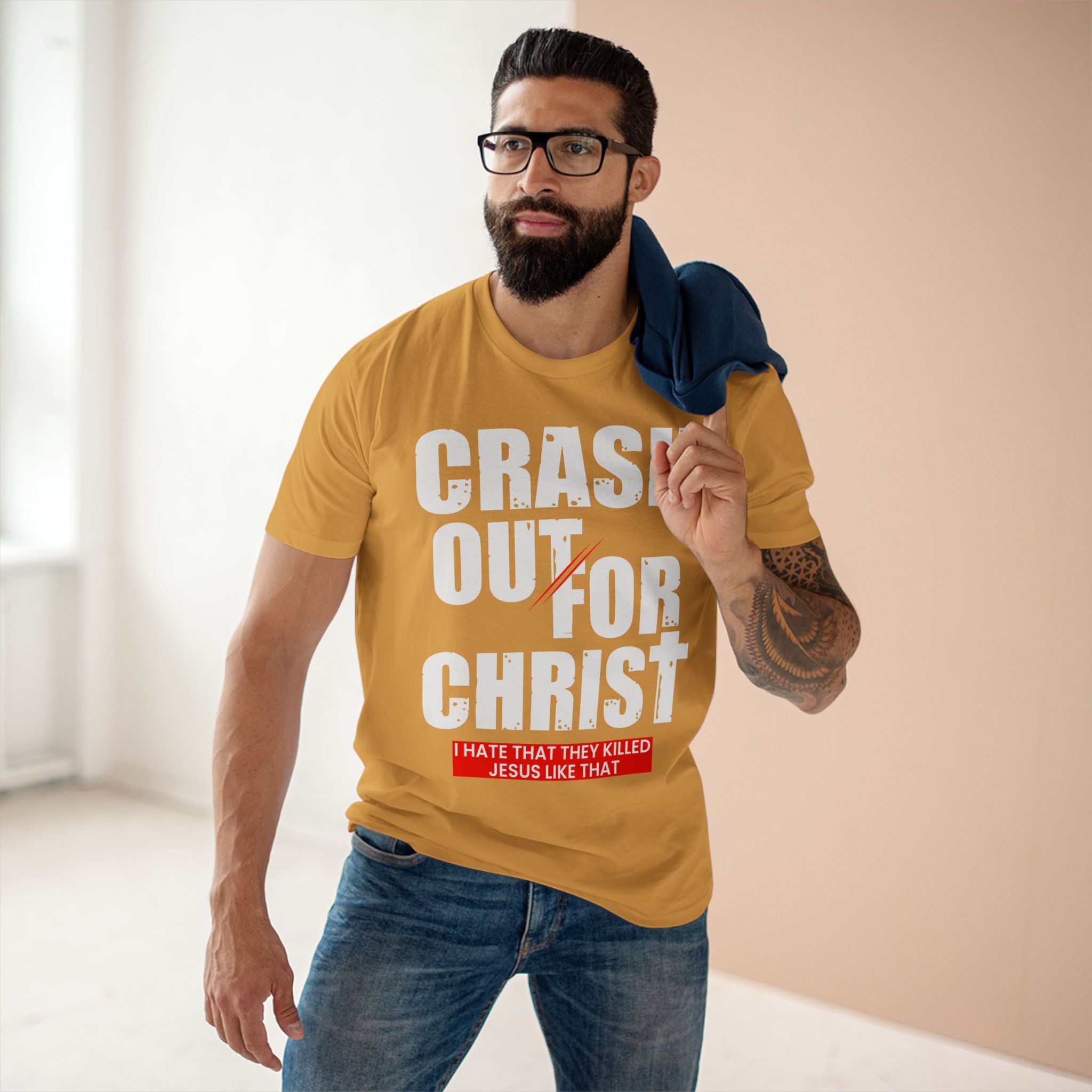 Crash Out for Christ Tee, Faith-Based T-Shirt, Religious Apparel, Inspirational Gift, Christian Tees, Casual Faith Wear