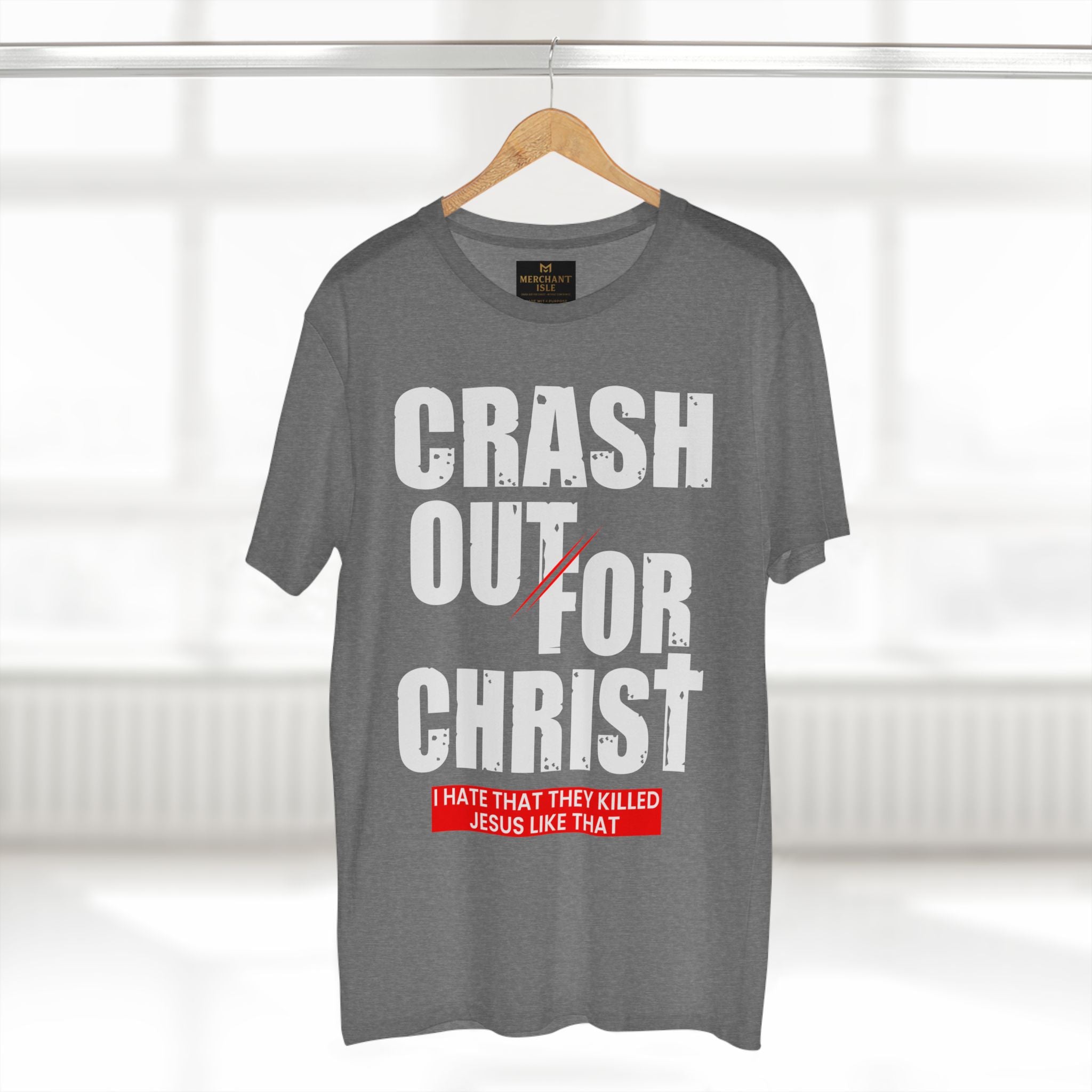 Crash Out for Christ Tee, Faith-Based T-Shirt, Religious Apparel, Inspirational Gift, Christian Tees, Casual Faith Wear
