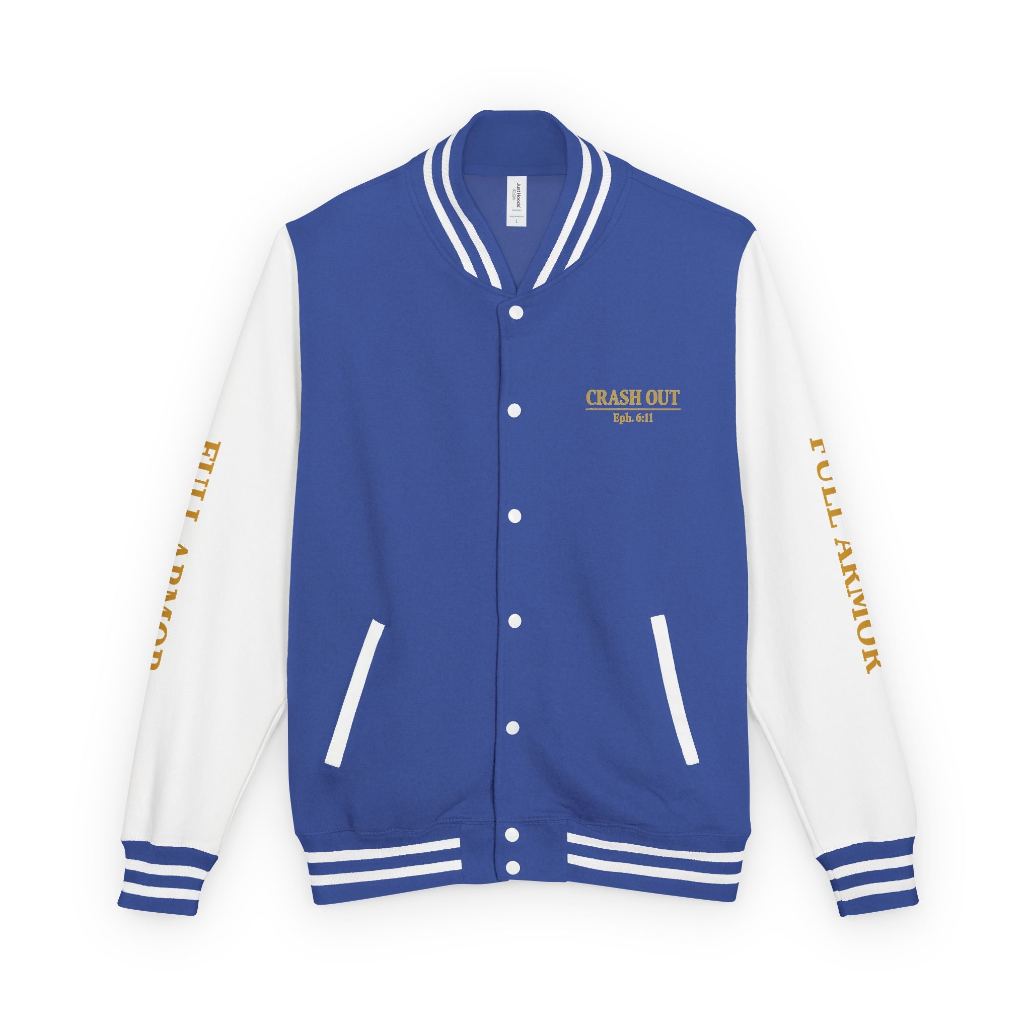 Crash Out for Christ Unisex Heavyweight Letterman Jacket