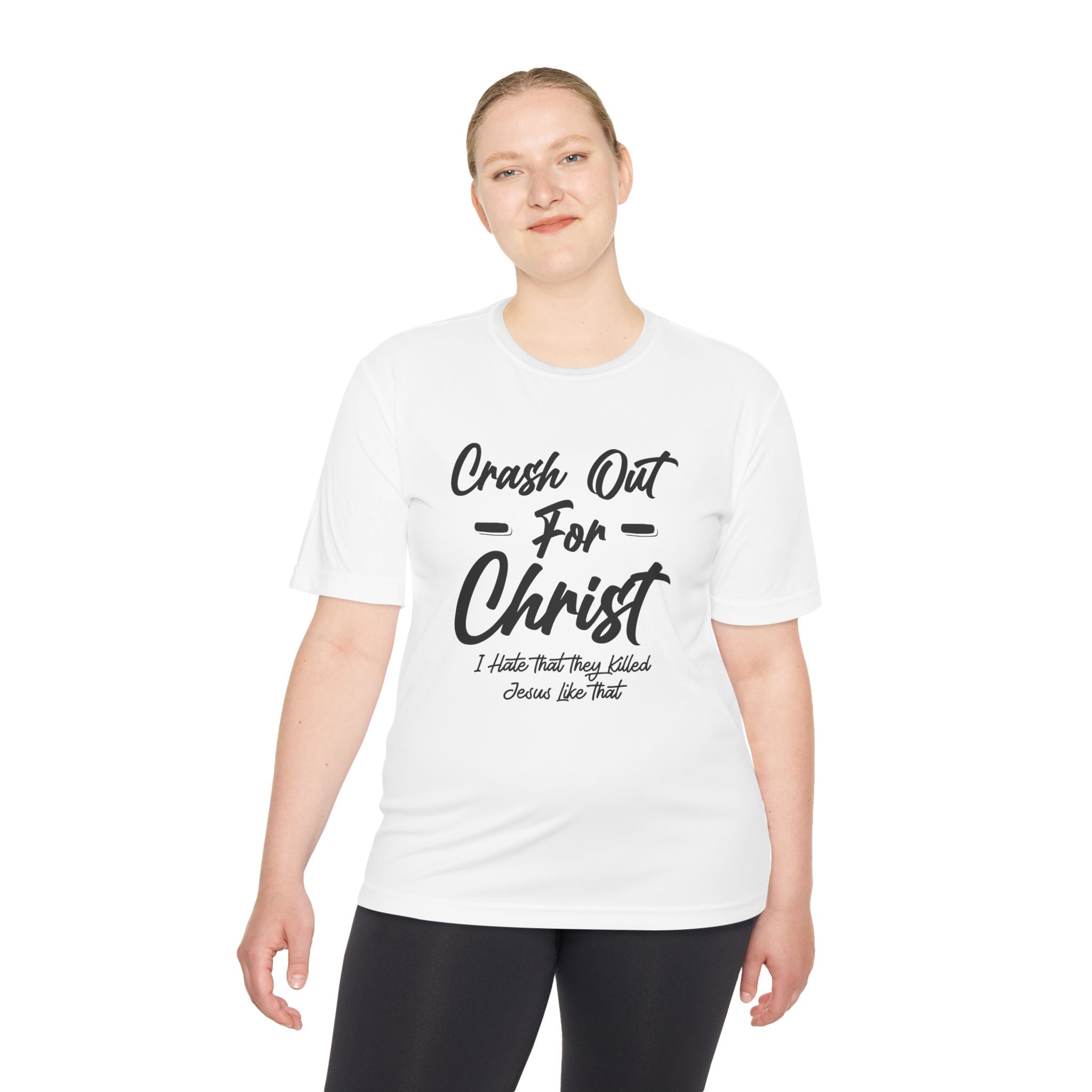 Unisex Moisture Wicking Tee for Active Praise, Faith-Based Workout, Gift for Believers, Christian Sportswear, Comfortable Church Tee