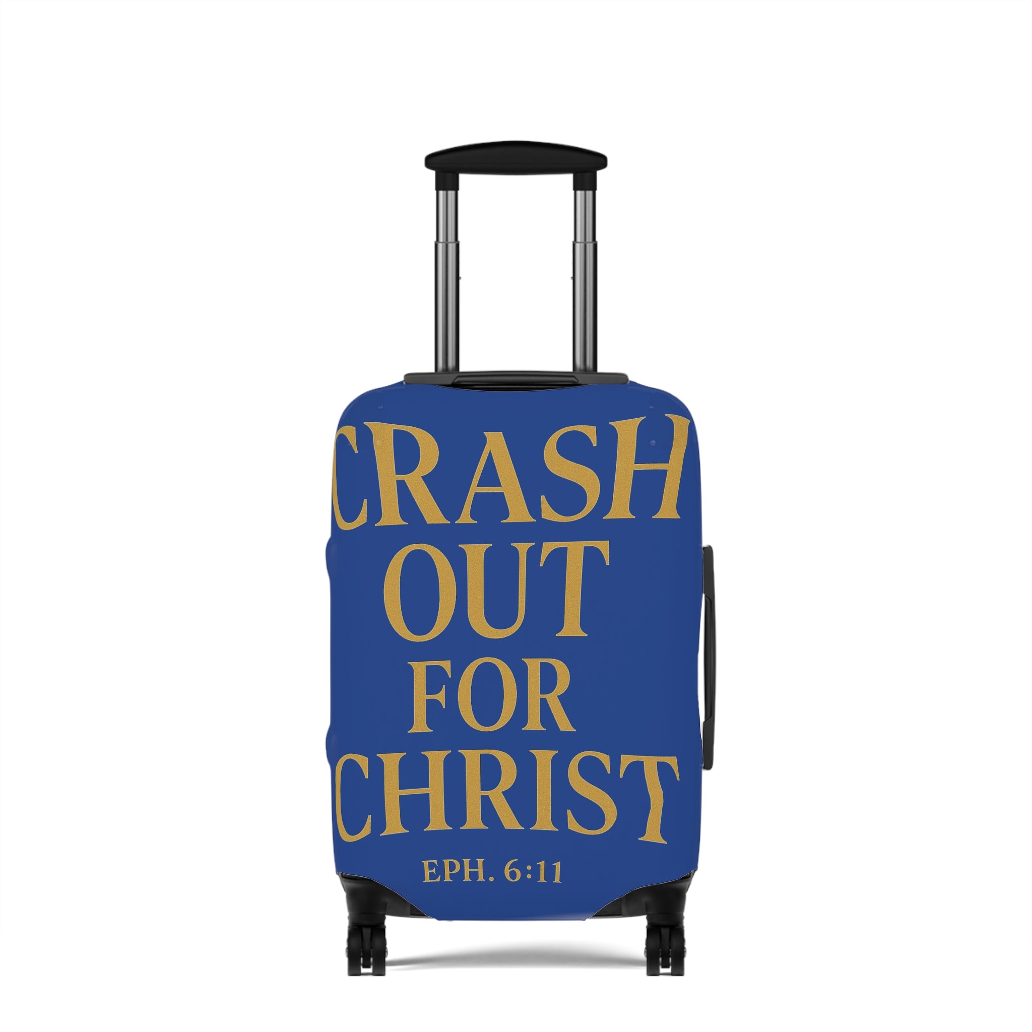 Christian Travel Luggage Cover - "Crash Out for Christ" Design