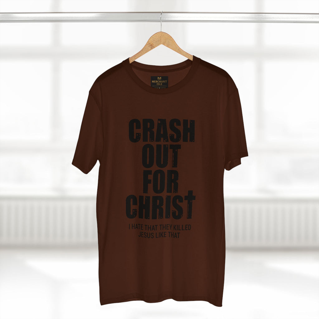 Crash Out for Christ Tee, Christian T-Shirt, Faith Apparel, Religious Gift, Casual Wear, Inspirational Shirts
